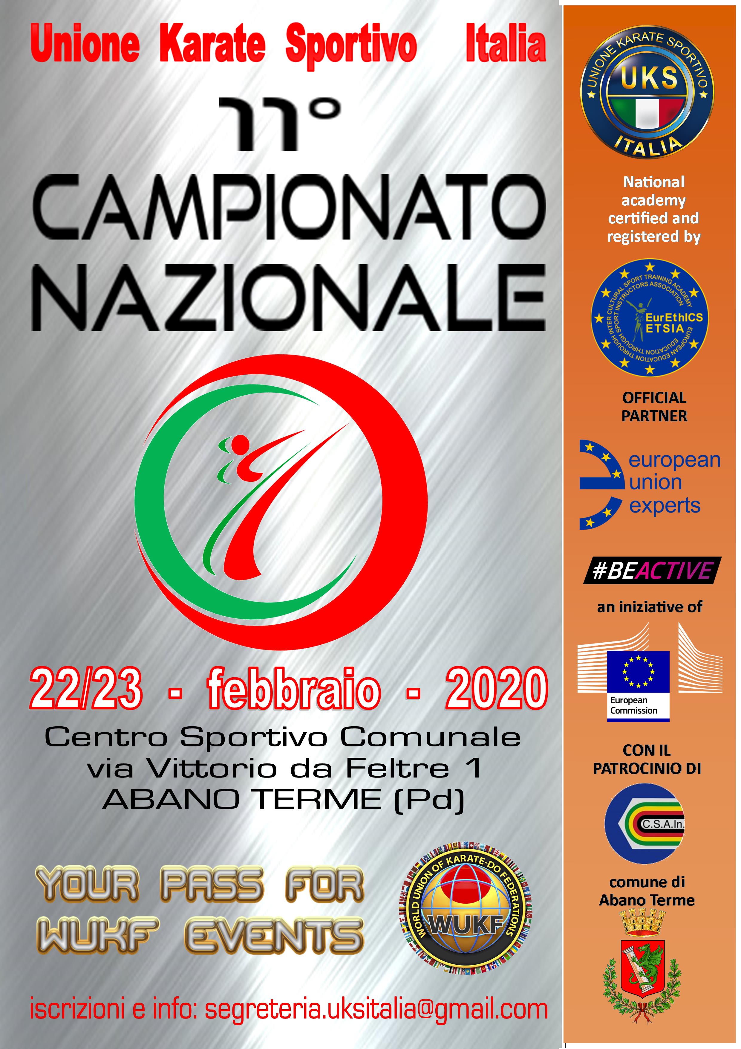 campionato nazionale uks 22-23 febbraio 2020