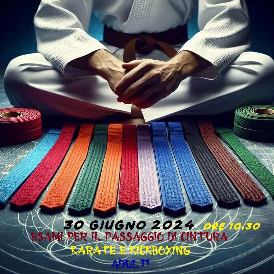 esami di cintura adulti giugno 2024